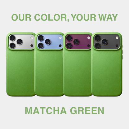 Midori Leather Case - iPhone 18 Pro Max - MagSafe - Matcha Green